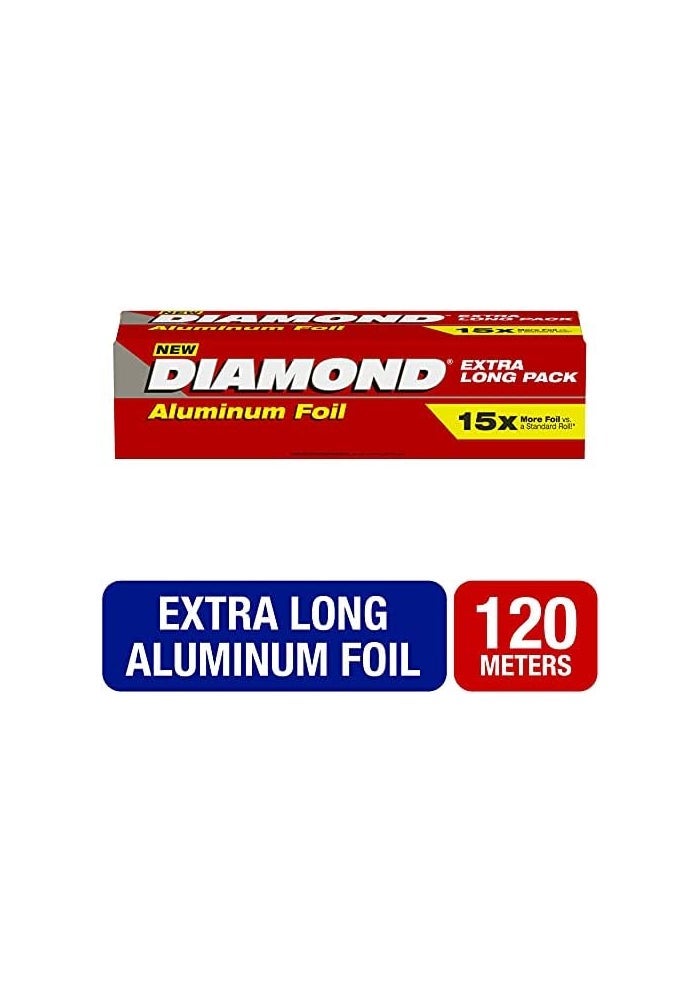 Diamond Extra Long Aluminum Foil - 120m x 30cm - Image 2